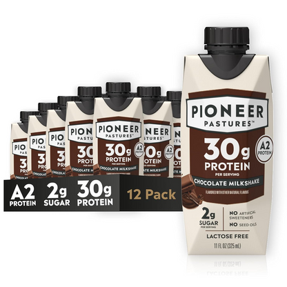 A2 Protein Shake | 30g Protein, 2g Sugar, 11oz (12 Pack)