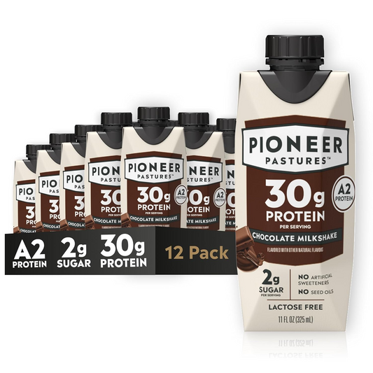 A2 Protein Shake | 30g Protein, 2g Sugar, 11oz (12 Pack)