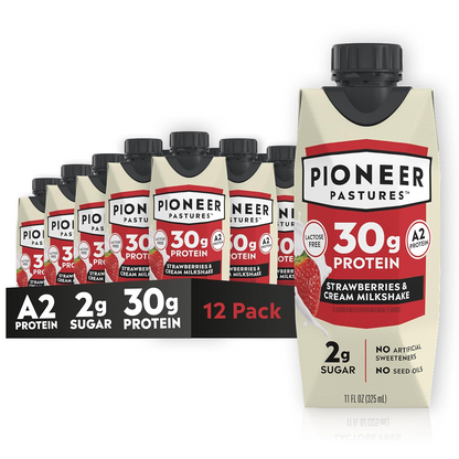 A2 Protein Shake | 30g Protein, 2g Sugar, 11oz (12 Pack)